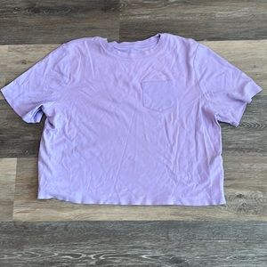 Purple target cropped tee
